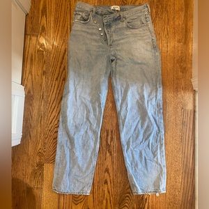Agolde Criss Cross Jeans- interior button is missing